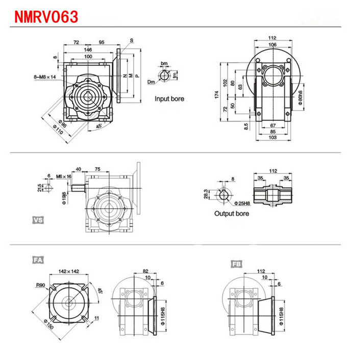 Professional mrv Double Reduction Worm Gear Reducer High Radiating